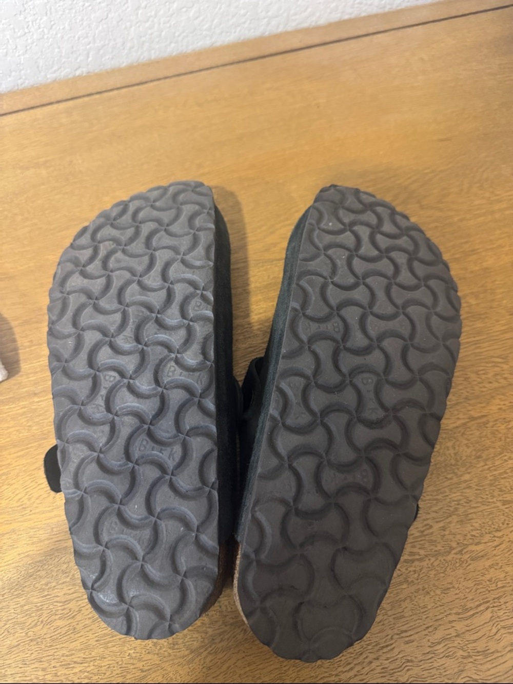 Birkenstock Black Suede Clog with Buckle Detail - Picture 3 of 3